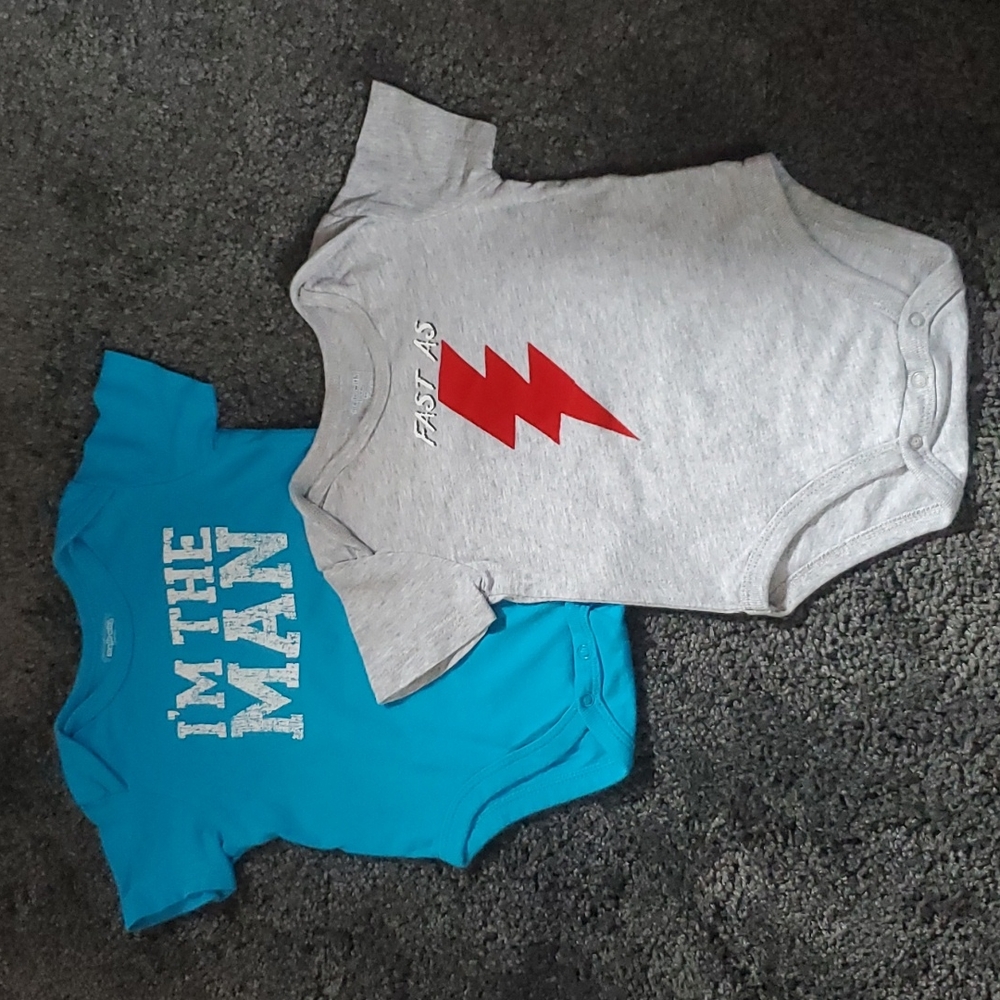 The Children's Place Graphic Onesie Set of 2 Size 3-6 Months